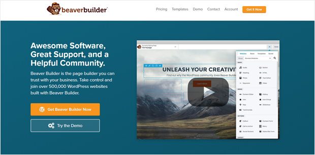 Beaver Builder Meilleur plugin de création de page WordPress