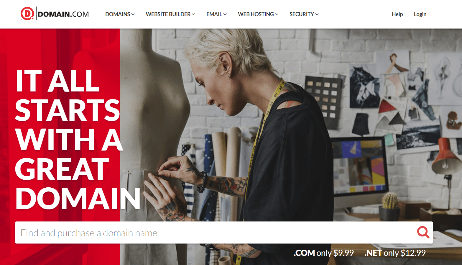 meilleurs registraires de domaine: Domain.com