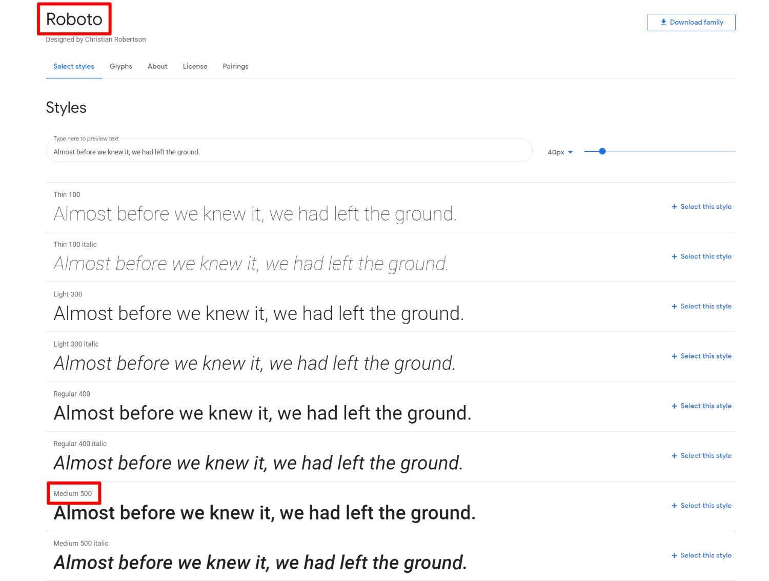 Choisissez des polices dans Google Fonts
