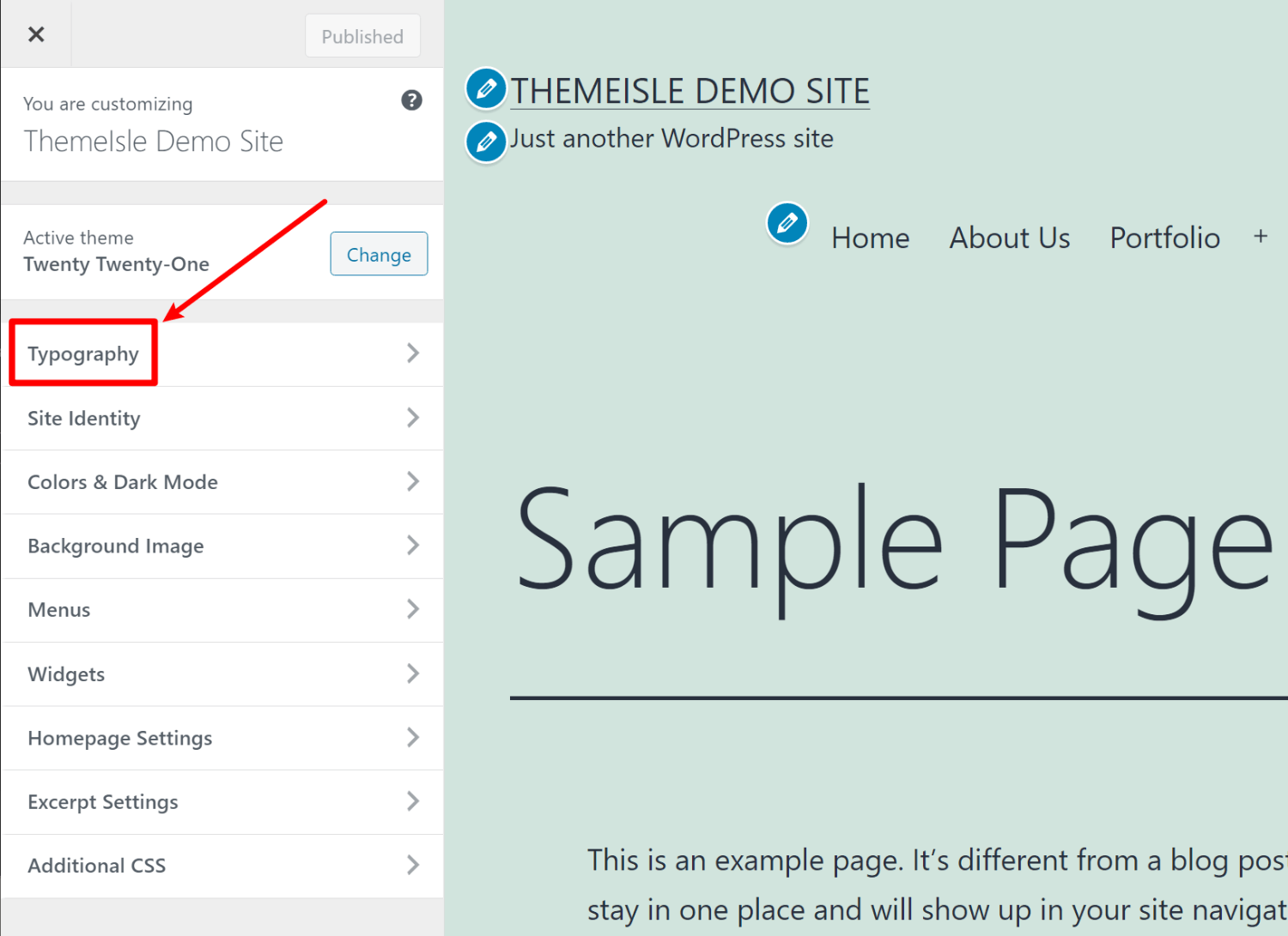 Accéder aux paramètres Easy Google Fonts