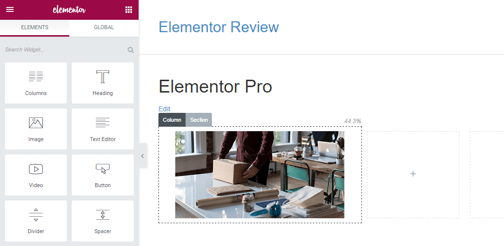 À quoi ressemble l'interface de Elementor Pro