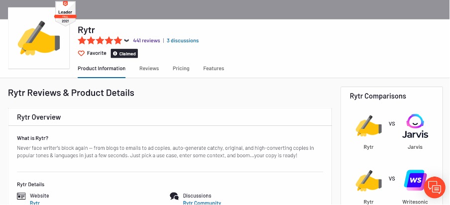 avis rytr g2 avis rytr g2