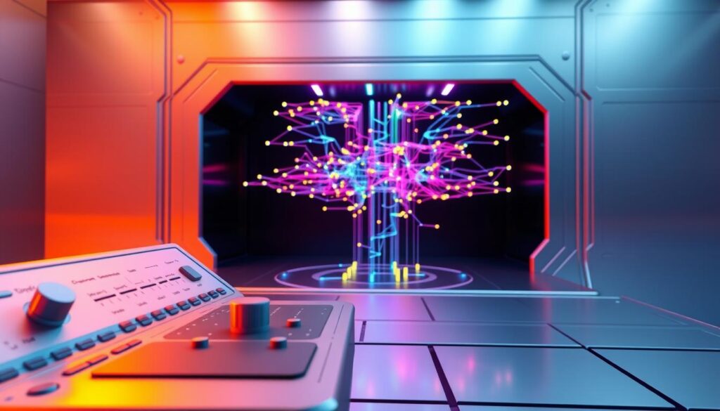 A well-lit, high-resolution 3D illustration of a custom-configured GPT (Generative Pre-trained Transformer) model. The foreground features a sleek, futuristic control panel with an array of adjustable settings and parameters. The middle ground showcases a transparent neural network architecture, with interconnected nodes and layers illuminated in a spectrum of vibrant colors. The background depicts a minimalist, metallic environment with clean lines and geometric shapes, evoking a sense of precision and technological sophistication. The overall scene conveys a balance of technical complexity and user-friendly customization, reflecting the ability to tailor a GPT model to specific needs. A well-lit, high-resolution 3D illustration of a custom-configured GPT (Generative Pre-trained Transformer) model. The foreground features a sleek, futuristic control panel with an array of adjustable settings and parameters. The middle ground showcases a transparent neural network architecture, with interconnected nodes and layers illuminated in a spectrum of vibrant colors. The background depicts a minimalist, metallic environment with clean lines and geometric shapes, evoking a sense of precision and technological sophistication. The overall scene conveys a balance of technical complexity and user-friendly customization, reflecting the ability to tailor a GPT model to specific needs.