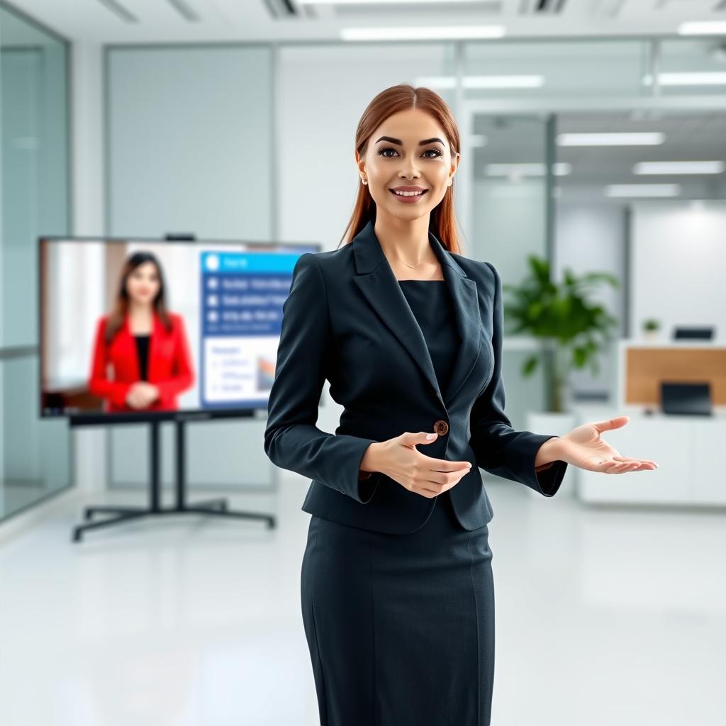 Avatar Synthesia présentant une formation en entreprise