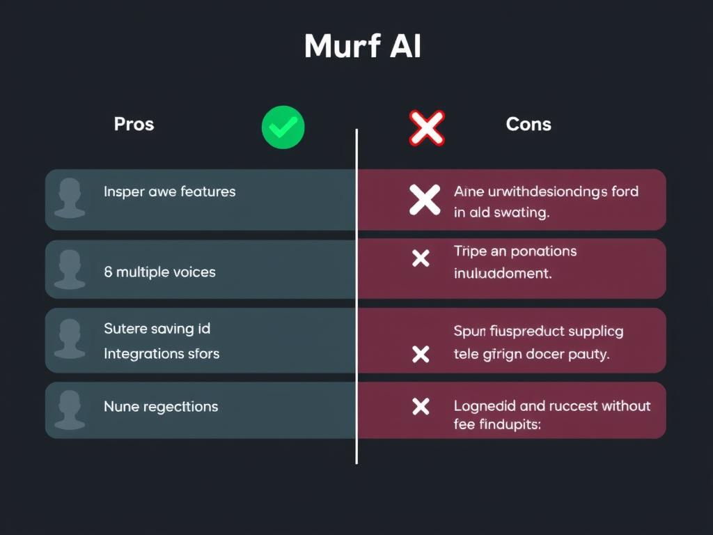 Comparaison des avantages et inconvénients de Murf AI