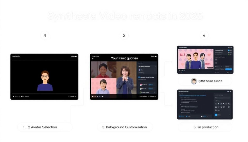 Étapes de création d'une vidéo avec Synthesia en 2025