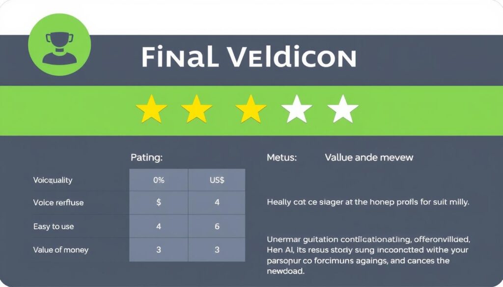 Évaluation finale de Murf AI avec note globale
